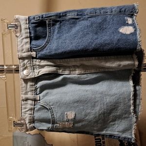 Wonder nation girls medium 7/8 jean multi color skirt
